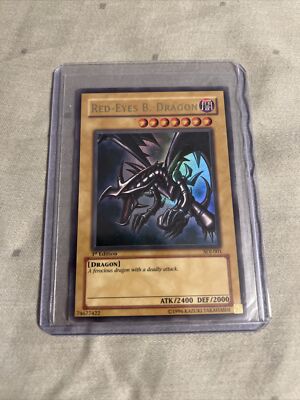 Red-Eyes Black Dragon SDJ-001 1st Edition Ultra Rare Yu-Gi-Oh Card English Holo-image