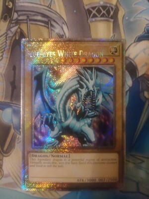 Yu-Gi-Oh Misprint Name Shift Blue-Eyes White Dragon Platinum Secret Rare-image