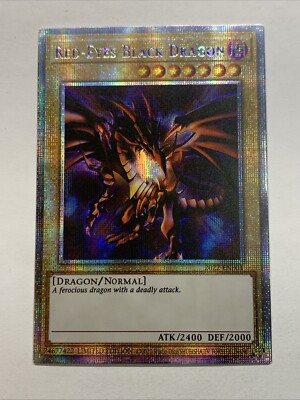 Red Eyes Black Dragon Card Holo Anime Yugioh Rare Starlight Alt Art Limited Foil-image