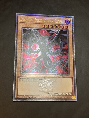 Yu Gi Oh 25Th Ita 1Ed Quarter Century Ra03-It081 Drago Nero Occhi Rossi-image