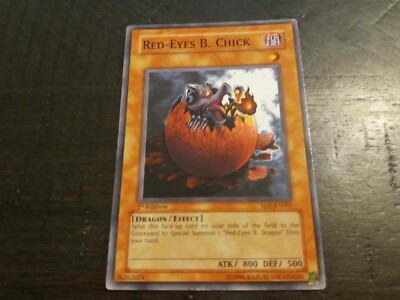 Yu-Gi-Oh! Red Eyes B. Chick 1st Edition NEAR MINT In card Cover.-image