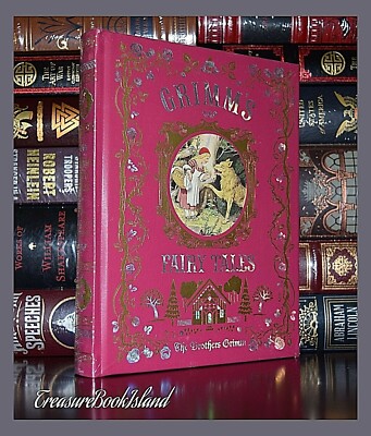 Grimm's Fairy Tales Illustrated New Sealed Leather Bound Collectible Deluxe Gift-image