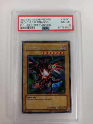 YUGIOH PCJ-EN001 RED-EYES B. DRAGON PRISMATIC SECRET RARE PSA 8-image