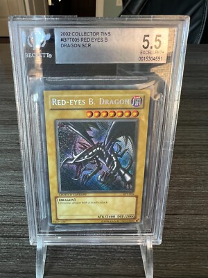 Red-Eyes Black Dragon Holo | BPT-005 YuGiOh 2002 Collector's Tin | BGS 5.5-image