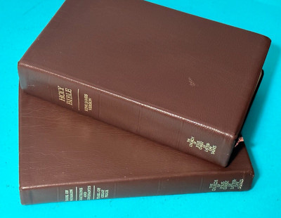 Small Size Leather 2 Vol. Set. 1-Holy Bible, 2-Triple Combination (Book of Mormo-image