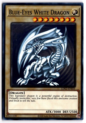 Yugioh TCG Blue-Eyes White Dragon (Version 2) LDK2-ENK01 Legendary Decks II-image