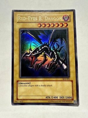 YuGiOh! Red-Eyes Black Dragon - SDJ-001 - Ultra Rare - Unlimited-image