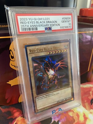 PSA GEM MINT 10 Red-Eyes Black Dragon (25th Anniversary) LC01-EN006 Legendary-image