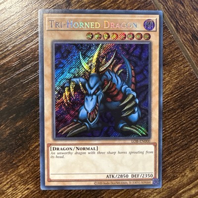 Tri-Horned Dragon LOB-EN000 - NM-MT - Blue Eyes White Dragon (25th Anniversary)-image