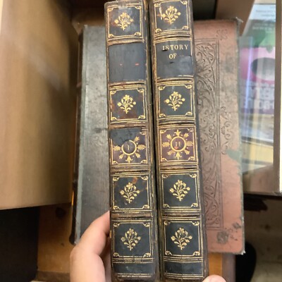 Thackeray History of Pendennis 1849-50 2 volume leather set -image