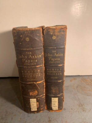 The John Askin Papers 1747-1820 Burton Historical Records 2 Vol. Set 1928 Leat-image