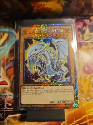 YuGiOh Blue-Eyes White Dragon - RA04-EN108 - Platinum Secret Rare (PSR)- 7th Art-image