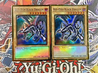 ***2x Red-Eyes Black Dragon 1st Ed 2x*** MAGO-EN003 | PREM GOLD | YuGiOh! NM-image