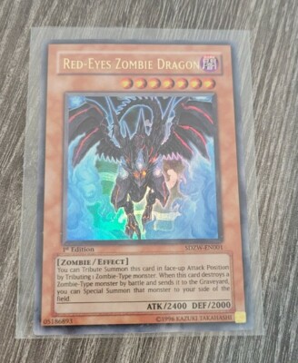 Yu-Gi-Oh! RED-EYES ZOMBIE DRAGON SDZW-EN001 1ST Ed-image