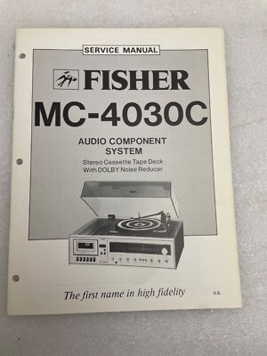 Vintage Original Fisher MC-4030C Audio Component System Service Manual Repair-image