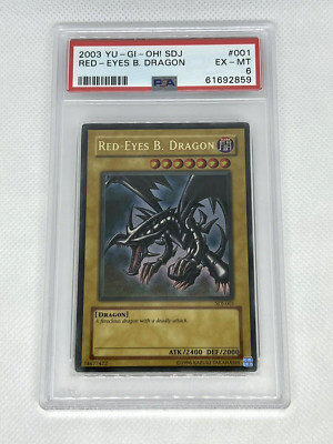 Yu-Gi-Oh! Red Eyes B. Dragon SDJ-001 PSA 6 Ultra Rare Original-image