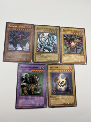Yu-Gi-Oh! Lot Blue Eyes White Dragon, Vampire Genesis, Red Eyes B Dragon, RyuRan-image