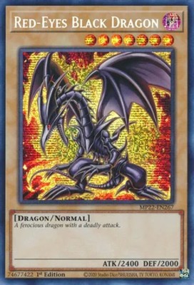 Yugioh! LP Red-Eyes Black Dragon - MP22-EN267 - Prismatic Secret Rare - 1st Edit-image