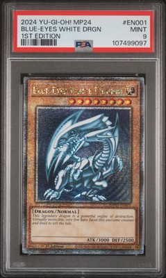 2024 YU-GI-OH! MP24-25TH ANV TIN: DUELING MIRRORS BLUE-EYES WHITE DRAGON PSA 9-image