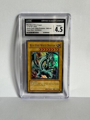 YuGiOh Blue-Eyes White Dragon SKE-001 Super Rare 1st Edition-image