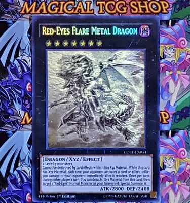 Yugioh Red-Eyes Flare Metal Dragon CORE-EN054 1st Edition Ghost Rare Konami 2015-image