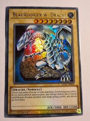 Blue-Eyes White Dragon (V.1 - Ultra Rare)●YUGIOH●LC01●GERMAN●LIMIT ED●NM #07322-image