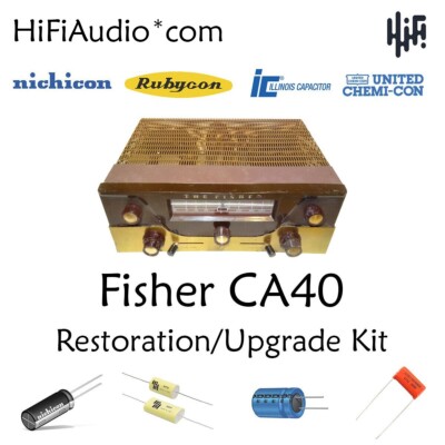 Fisher ca-40  amp amplifier restoration recap repair upgrade rebuild kit-image