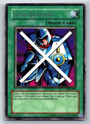 The Legend of Blue Eyes White Dragon #LOB-095 Stop Defense Yu-Gi-Oh! Rare-image