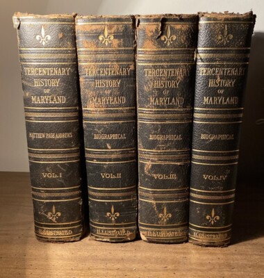 Tercentenary History of Maryland (complete 4 volume set).  1925.-image
