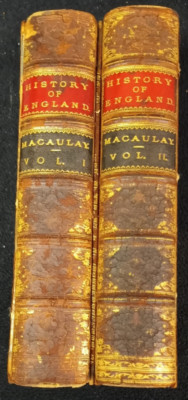 History of England by Lord Macaulay, Volumes I & II of a four volume set, 1883-image