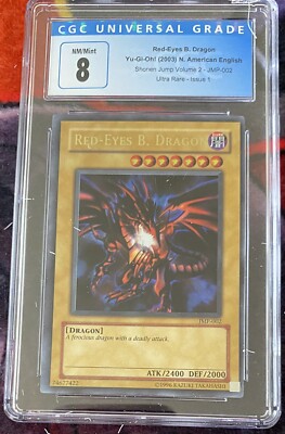 Yu-Gi-Oh! Red-Eyes Black Dragon JMP-002, CGC 8.0, 2003-image