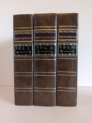 Encyclopedia Britannica First Edition 1771 3 Volume Facsimile Replica Set-image