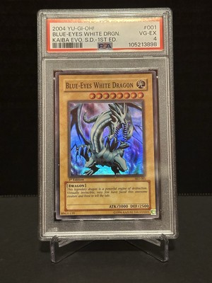 2004 Yu Gi Oh Blue Eyes White Dragon Kaiba Evo S.D.-1ST Edition PSA 4-image