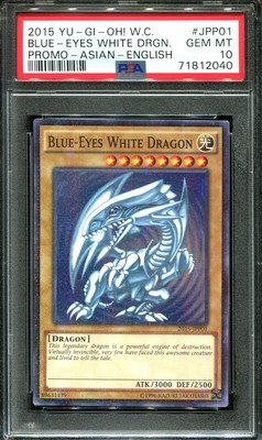 👁👄👁 YUGIOH - PSA 10 - BLUE EYES WHITE DRAGON - 2015-JPP01 PROMO JAPANESE ASIA-image