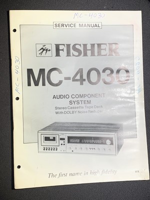 Fisher MC-4030 Service Manual Audio Component System Original-image