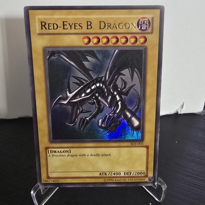 LP Yugioh Red-Eyes Black Dragon SDJ-001 Unlimited Edition Holo Rare Yu-Gi-Oh!-image