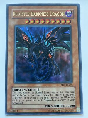 Yugioh Red-Eyes Darkness Dragon - SD1-EN001 - NM Holo-image