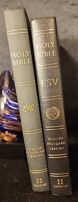 Lot Of 2  Holy Bible ESV Crossway ~one Hard Cover/ One Soft Cover ~ Set Of 2-image