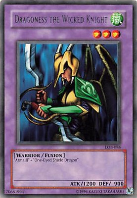 Yu-Gi-Oh! Legend of Blue Eyes White Dragon Dragoness the Wicked Knight #LOB-086-image