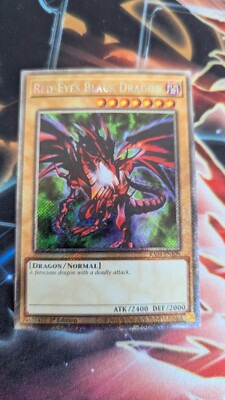 Yugioh - Red-Eyes Black Dragon Platinum Secret Rare RA04-EN109, NM, 1st Ed-image