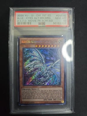2020 YU-GI-OH! 1ST EDITION #ENS46 BLUE-EYES ALTERNATIVE WHITE DRAGON PSA 10-image