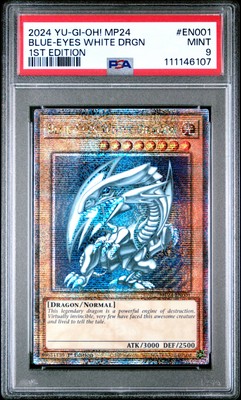 2024 YU-GI-OH! MP24-25TH ANV TIN: DUELING MIRRORS BLUE-EYES WHITE DRAGON PSA 9-image