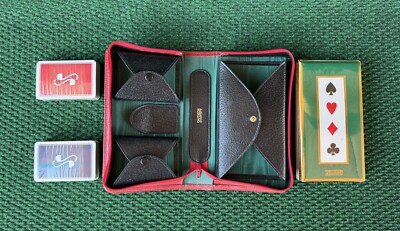 Rare Vintage Smythson of Bond Street Leather Bound Bridge Card Set *NEW*-image