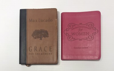 One Minute Devotional books Lot for Women Larsen Grace Lucado Daily Devotional-image