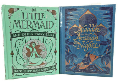 ❤️THE LITTLE MERMAID - ALADDIN & the ARABIAN NIGHTS Leather Bound Classics Set -image