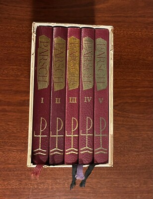 PARSCH Year Of Grace, complete Set, Volumes1-5 Leather Bound With Original Case.-image