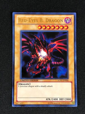 YUGIOH RED-EYES B. DRAGON LC01-EN006 ORIGINAL PRINT! ULTRA RARE-image