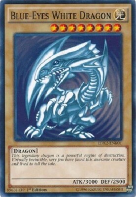 ** BLUE-EYES WHITE DRAGON ** 1ST EDITION MINT CLASSIC (ORIGINAL ART)  YUGIOH!-image