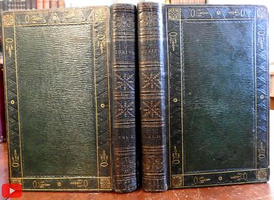 Letters of Junius British Politics 1805 w/ 21 aquatint portraits 2v leather set-image