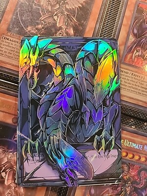 Yugioh Blue Eyes Ultimate Dragon Card Holo Anime Yugioh Alt Art Rare-image